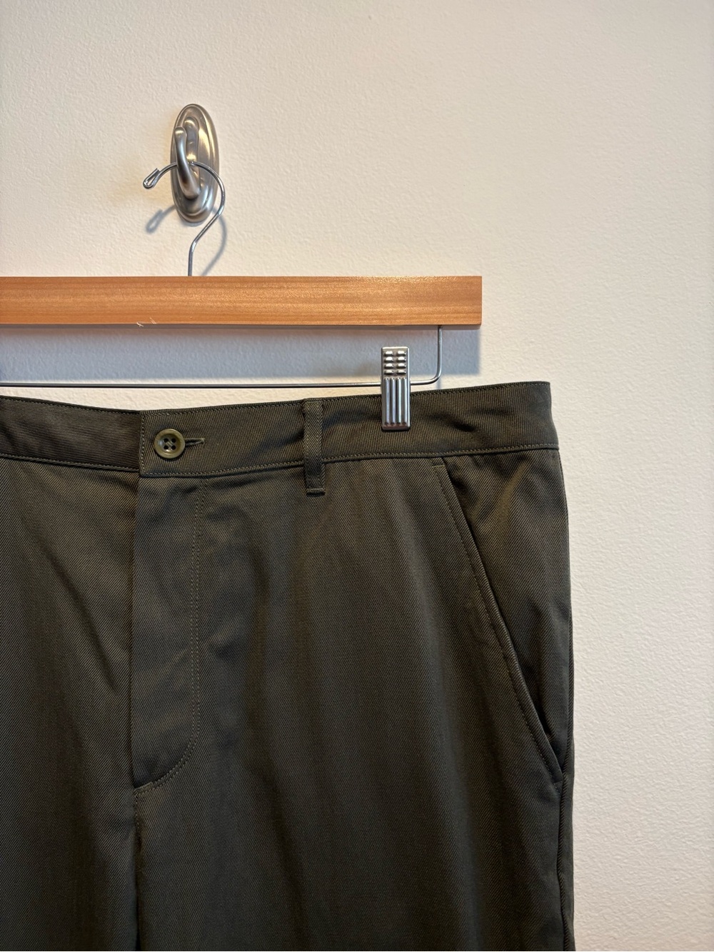 Icebreaker || Merino Wool Trousers Chinos Pants Olive Green 34 - Picture 2 of 8